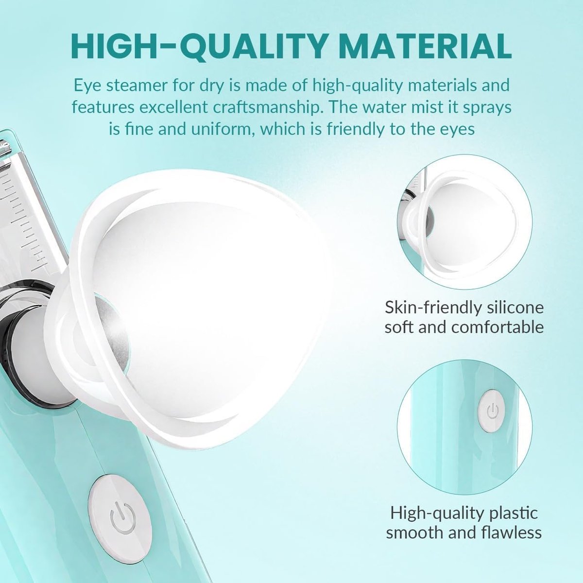 2-in-1 Nano Face & Eye Mister, USB Rechargeable Cool Mist Sprayer for Eyelash Extensions, Makeup Setting & Skin Hydration – Portable Handheld with Visual Water Tank - görsel 5