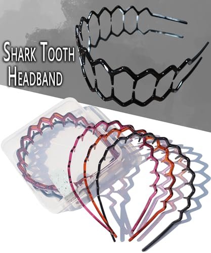 3PCS Zig Zag Headbands for Women Non Slip, ZigZag Hair Comb Headbands with Teeth, Classic 90s Amber Purple Black Headband for Women Men, Plastic Hair Accessories for Everyday Styling & Workout - görsel 11