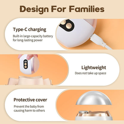 Upgraded 3-in-1 Multi-Functional Electric Nail Clippers for Seniors – 3 Speed Levels, Polishing & Light, White Avelisse