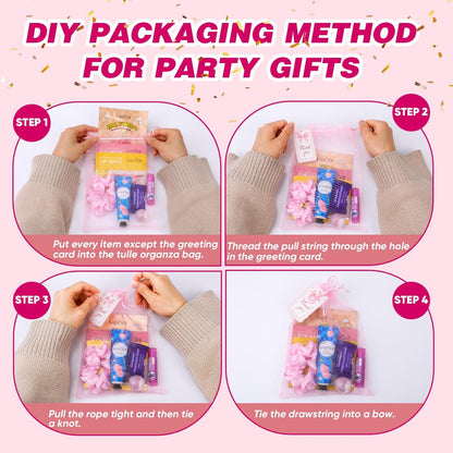 HHXI 70 PCS Spa Party Supplies for Girls - Spa Party Favors with Face Masks, Skincare, Hand Cream, Lip Balm, Under Eye Patches, Lip Mask, and Foot Bath Bombs - Spa Birthday Sleepover Party Supplies Avelisse