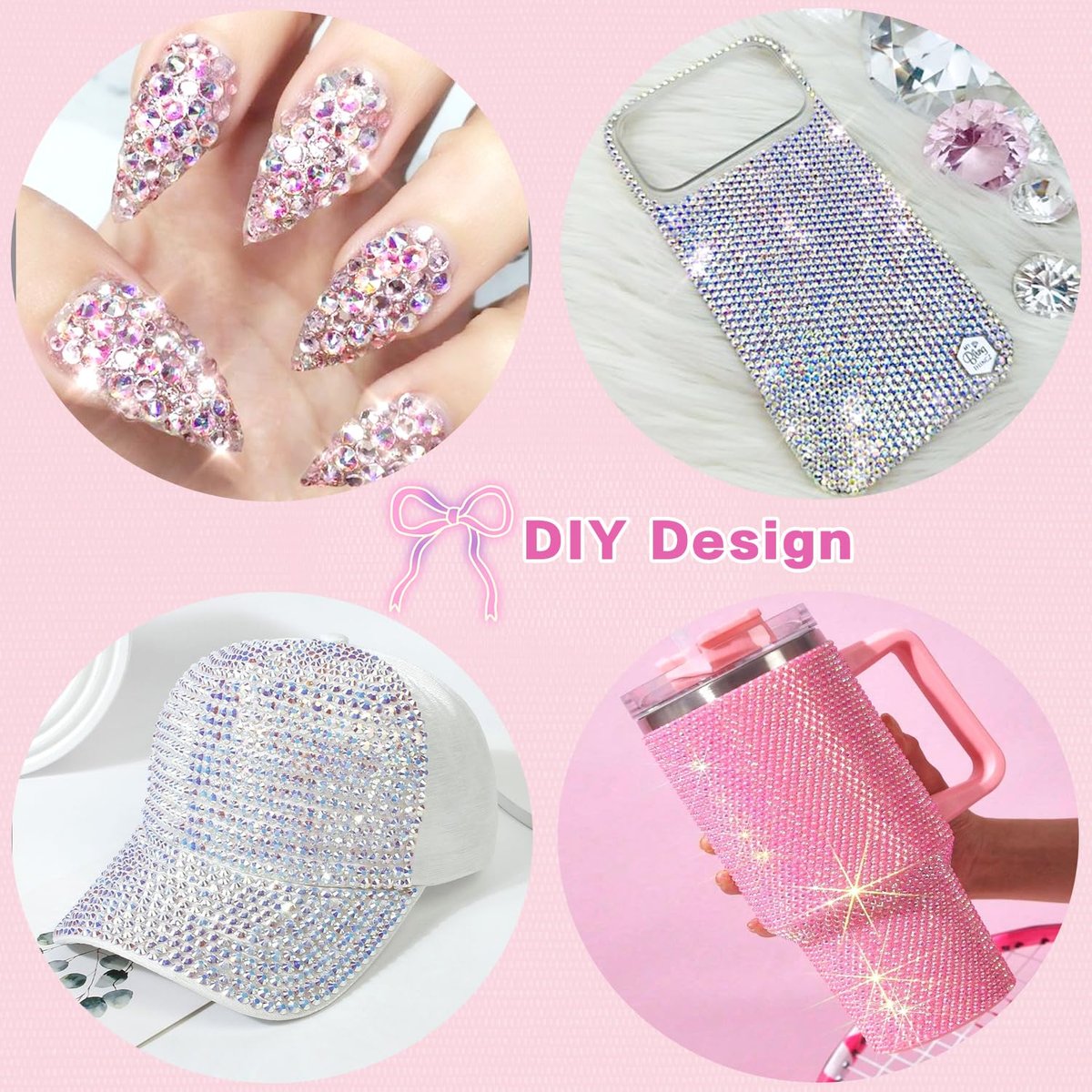 ALTRJO 40000Pcs 42 Colors Resin Jelly Rhinestones for Bedazzling, 3mm Multicolor Resin Flatback Gems for Diamond Art, Bedazzler Kit with 3Pcs 10ml B7000 Jewelry Glue for DIY Crafting Book Shoes Avelisse