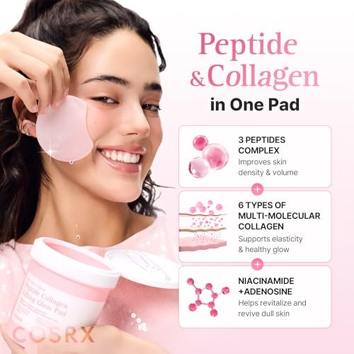COSRX OneStep Original Peptide Collagen Lifting Glow Pad – 100 Pads | Plumping Toner Pads for Elasticity & Makeup Prep - görsel 6