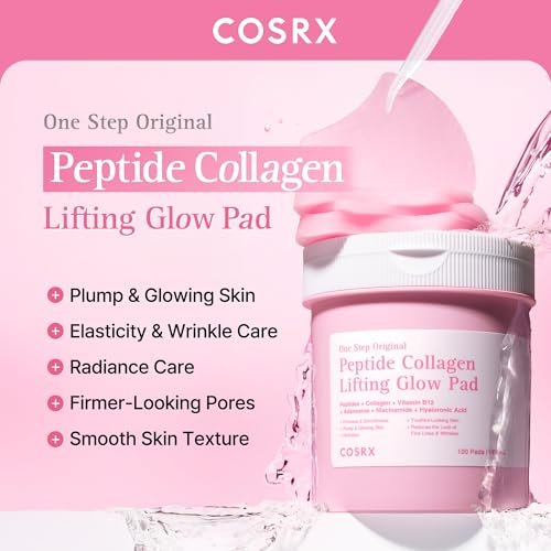 COSRX OneStep Original Peptide Collagen Lifting Glow Pad – 100 Pads | Plumping Toner Pads for Elasticity & Makeup Prep - görsel 4