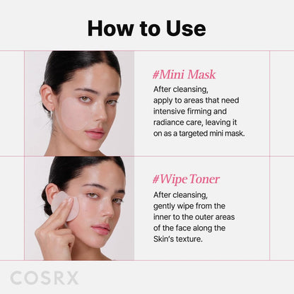 COSRX OneStep Original Peptide Collagen Lifting Glow Pad – 100 Pads | Plumping Toner Pads for Elasticity & Makeup Prep