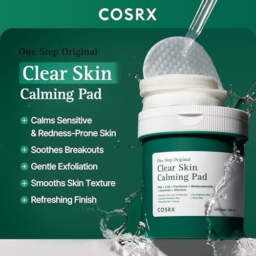 COSRX OneStep Original Clear Skin Calming Pad - 100 Pads, Dual-Sided Facial Pad with Green Tea Water & Cica for Soothing, Barrier Strengthening & Gentle Exfoliation - görsel 4