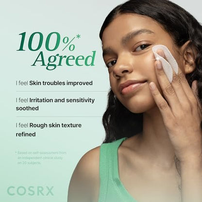 COSRX OneStep Original Clear Skin Calming Pad - 100 Pads, Dual-Sided Facial Pad with Green Tea Water & Cica for Soothing, Barrier Strengthening & Gentle Exfoliation