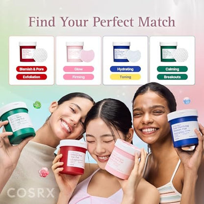 COSRX OneStep Original Blemish Pore Clear Pad – 100 Pads, Dual-Sided Exfoliating & Hydrating Facial Pad with BHA, PHA, Zinc PCA & 5 Hyaluronic Acids