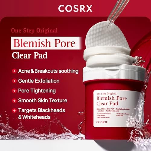 COSRX OneStep Original Blemish Pore Clear Pad – 100 Pads, Dual-Sided Exfoliating & Hydrating Facial Pad with BHA, PHA, Zinc PCA & 5 Hyaluronic Acids - görsel 4