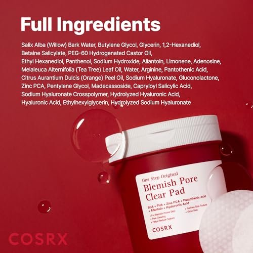 COSRX OneStep Original Blemish Pore Clear Pad – 100 Pads, Dual-Sided Exfoliating & Hydrating Facial Pad with BHA, PHA, Zinc PCA & 5 Hyaluronic Acids - görsel 18