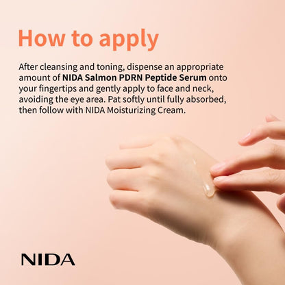 NIDA Salmon PDRN Peptide Serum – Firm, Hydrated & Healthy-Looking Skin with Salmon PDRN, Peptide, Adenosine, Caffeine | 1.69 fl.oz. / 50ml