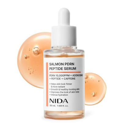NIDA Salmon PDRN Peptide Serum – Firm, Hydrated & Healthy-Looking Skin with Salmon PDRN, Peptide, Adenosine, Caffeine | 1.69 fl.oz. / 50ml