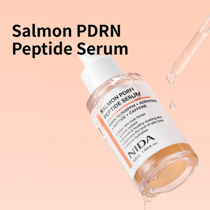 NIDA Salmon PDRN Peptide Serum – Firm, Hydrated & Healthy-Looking Skin with Salmon PDRN, Peptide, Adenosine, Caffeine | 1.69 fl.oz. / 50ml
