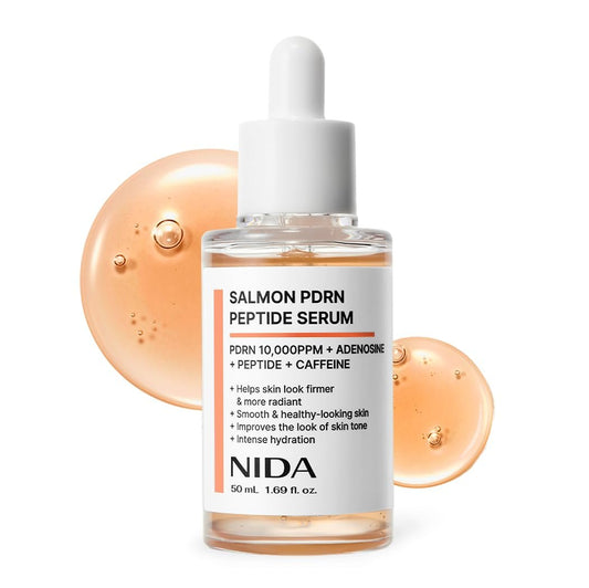 NIDA Salmon PDRN Peptide Serum – Firm, Hydrated & Healthy-Looking Skin with Salmon PDRN, Peptide, Adenosine, Caffeine | 1.69 fl.oz. / 50ml