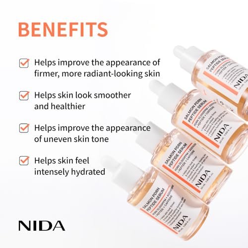 NIDA Salmon PDRN Peptide Serum – Firm, Hydrated & Healthy-Looking Skin with Salmon PDRN, Peptide, Adenosine, Caffeine | 1.69 fl.oz. / 50ml - görsel 6
