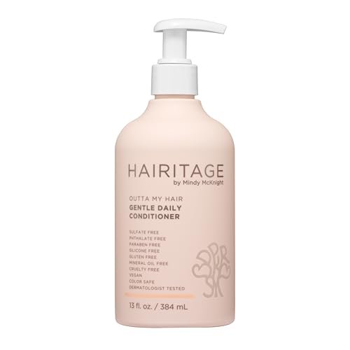 Hairitage Gentle Daily Moisture Conditioner – Split End Repair & Bond Strengthening for Dry, Damaged Hair with Jojoba Oil – Anti-Frizz, Hydrating, Ultra-Mild, Color Safe, Cherry + Amber Scent, 13 fl oz - görsel 2