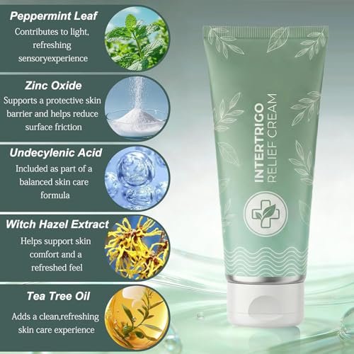 2-Pack Intertrigo Relief Cream - 2026 New Skin Fold Barrier Cream for Moisture & Friction Relief, 1.69 Fl Oz Each Avelisse