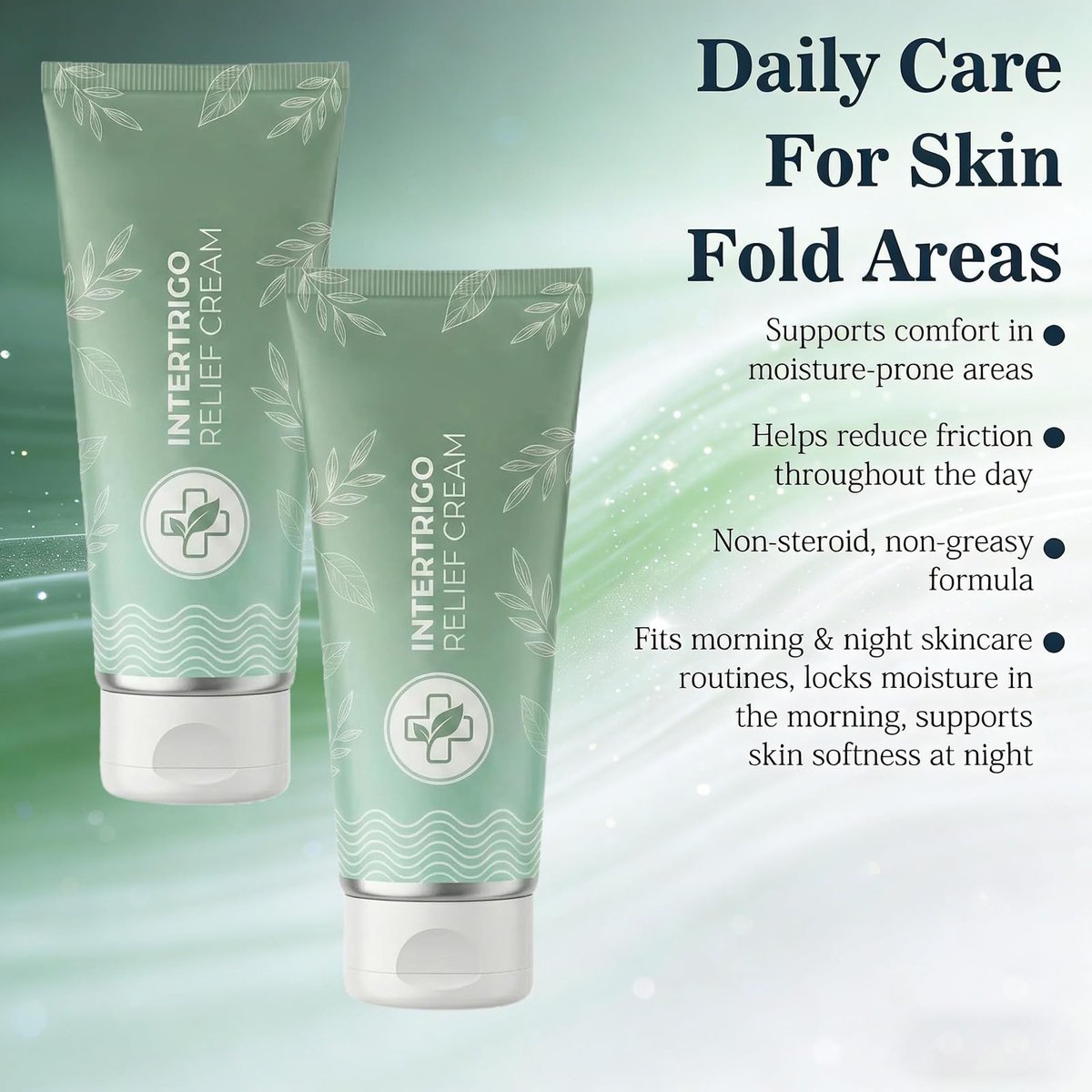 2-Pack Intertrigo Relief Cream - 2026 New Skin Fold Barrier Cream for Moisture & Friction Relief, 1.69 Fl Oz Each Avelisse