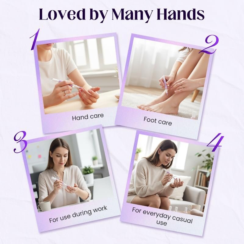WEYRAVA Cuticle Oil Pusher Pen – 2-in-1 Nail Care Tool with Ceramic Cuticle Pusher & Moisturizing Oil, Portable Nail & Hangnail Care Pen for Dry Cuticles & Daily Hand Beauty - görsel 6