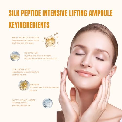 TIMESS Silk Peptide Intensive Lifting Ampoule | Deep Collagen & Silk Peptide Serum | Smooths Wrinkles, Improves Elasticity, Hydrating & Tightening | Suitable for All Skin Types (2 Pack) - görsel 8