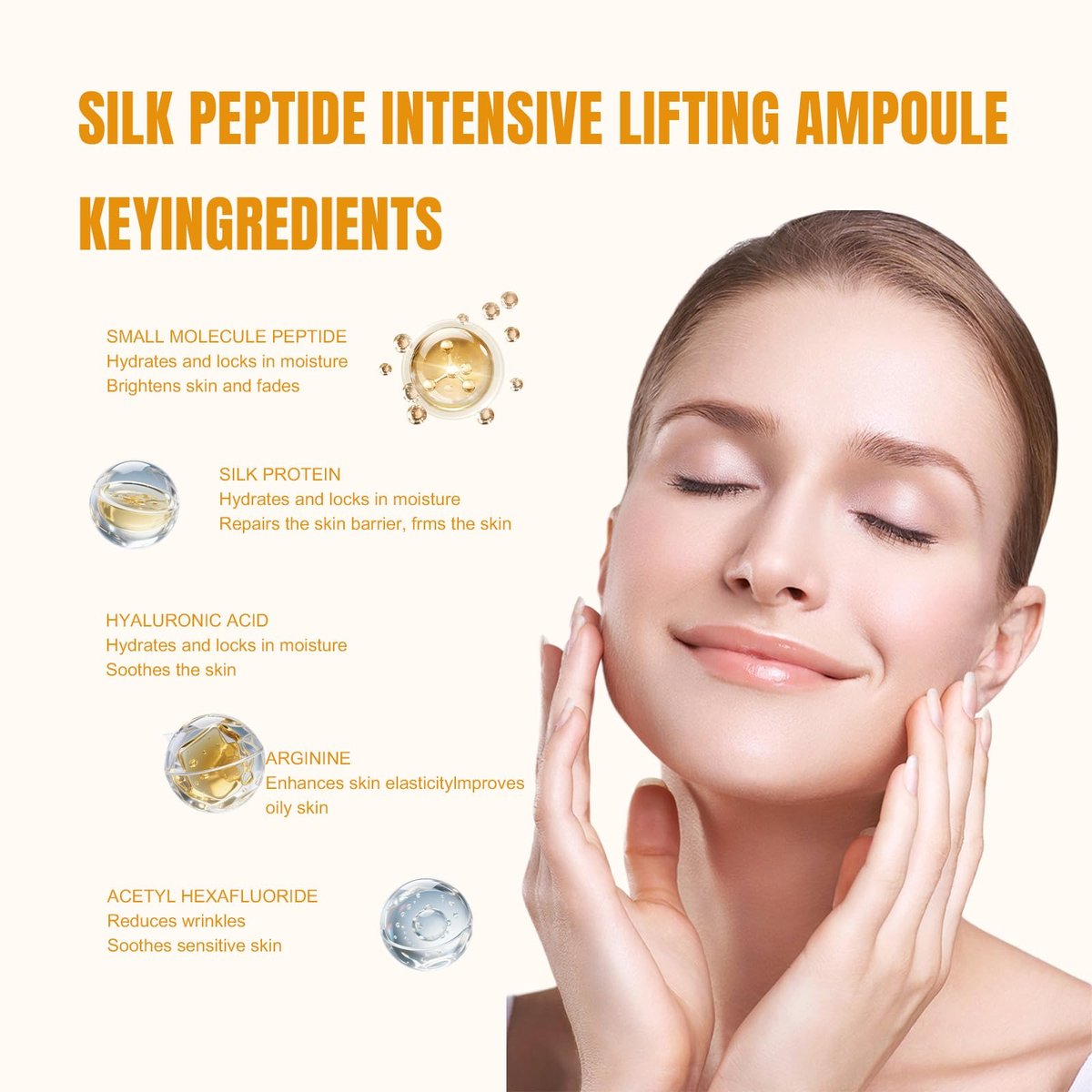 TIMESS Silk Peptide Intensive Lifting Ampoule | Deep Collagen & Silk Peptide Serum | Smooths Wrinkles, Improves Elasticity, Hydrating & Tightening | Suitable for All Skin Types (2 Pack) - görsel 7