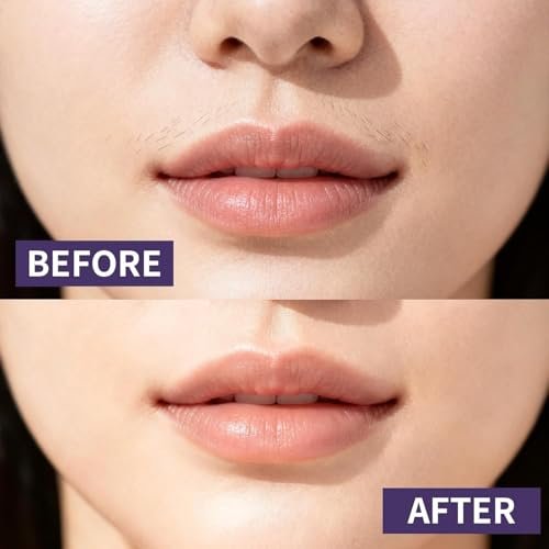 Facial Hair Removal Cream for Women – Painless 2-in-1 Depilatory Kit for Sensitive Skin, Upper Lip & Chin Hair Remover, Quick 4 Min Plant-Powered Formula with Soothing Cream, 1.52 Fl Oz Avelisse