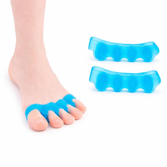 KTSAY 2-Pack Soft Gel Toe Spacers for Women & Men - Blue Bunion Corrector for Foot Pain Relief, Aligns Toes, Reduces Pressure & Improves Comfort