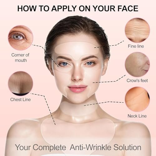 Redcool Neck Wrinkle Patches - 11 Reusable Anti-Wrinkle Silicone Patches for Face, Neck, Chest & Forehead | Collagen Firming Pads for Fine Lines, Moisturizing & Tightening Skincare for Women - görsel 6