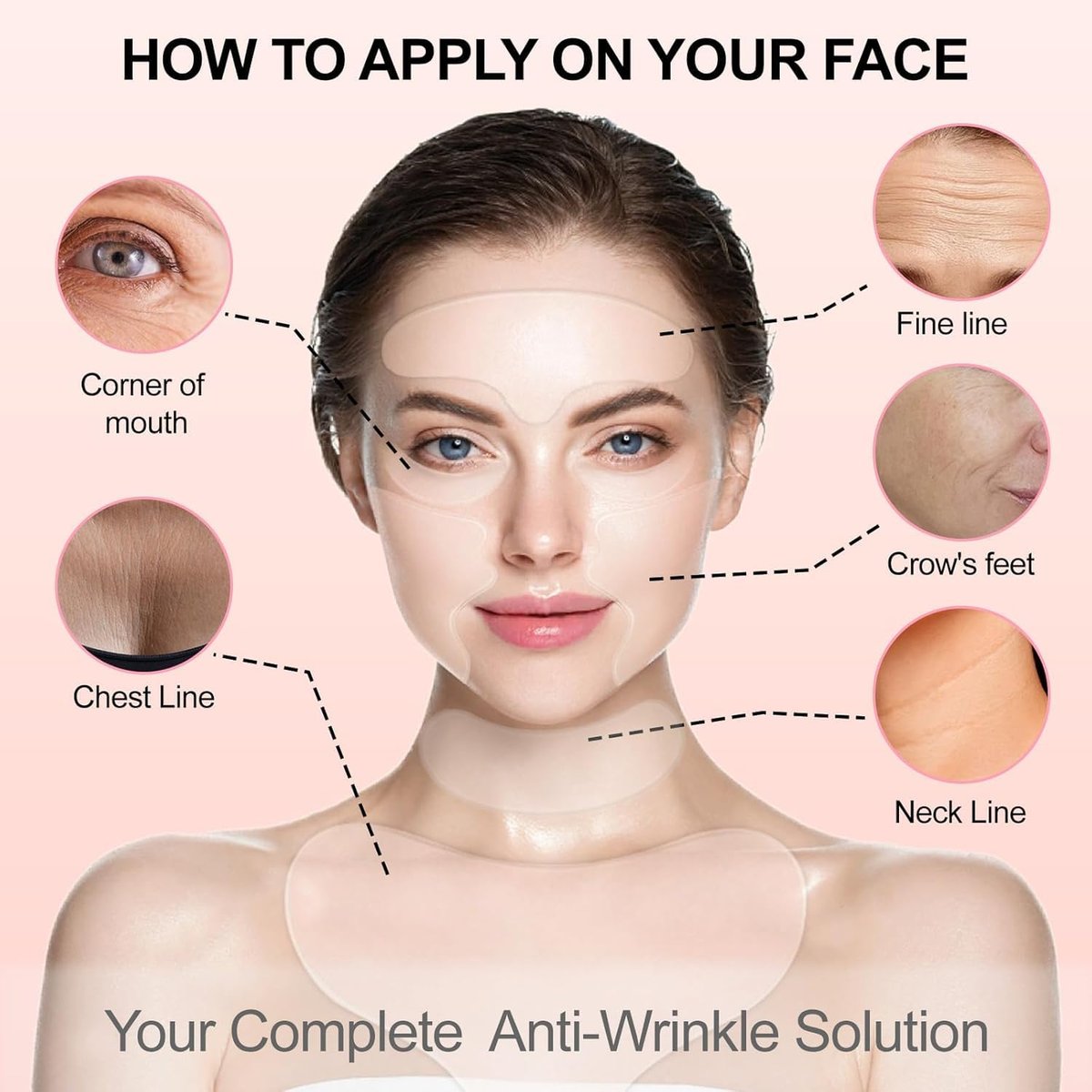 Redcool Neck Wrinkle Patches - 11 Reusable Anti-Wrinkle Silicone Patches for Face, Neck, Chest & Forehead | Collagen Firming Pads for Fine Lines, Moisturizing & Tightening Skincare for Women - görsel 5