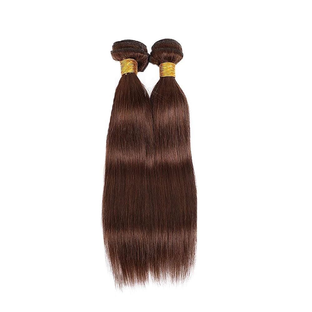 #4 Brown Straight Human Hair Bundles 24 26 Inch Unprocessed Brazilian Virgin Hair Extensions 2 Bundles Chocolate Brown - görsel 10