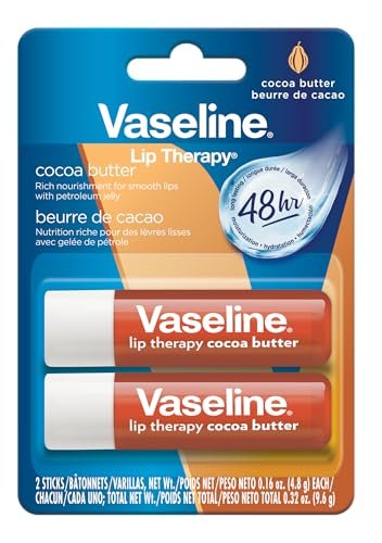 Vaseline Lip Therapy Cocoa Butter Twin Stick - 48 Hour Moisturization, 2 Count - görsel 4