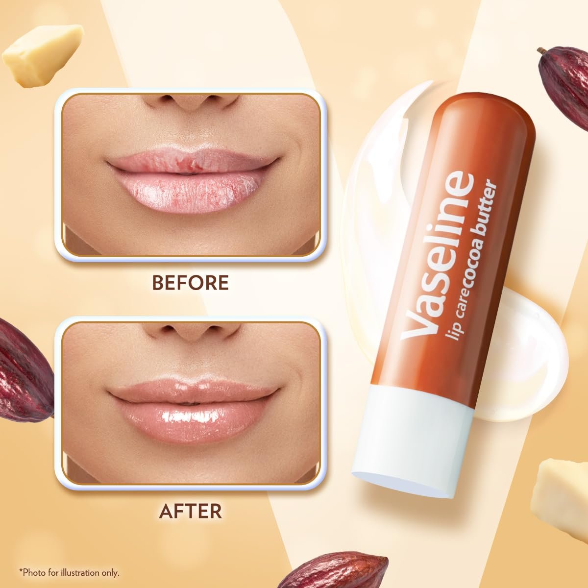 Vaseline Lip Therapy Cocoa Butter Twin Stick - 48 Hour Moisturization, 2 Count - görsel 7