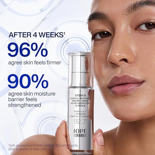 IOPE XMD Stem III Clinical Recovery Serum - Professional PDRN Treatment-Level Results - Visibly Firms, Plumps Volume, and Refines Pores - with Hyaluronic Acid - 1.01 fl. oz. Avelisse