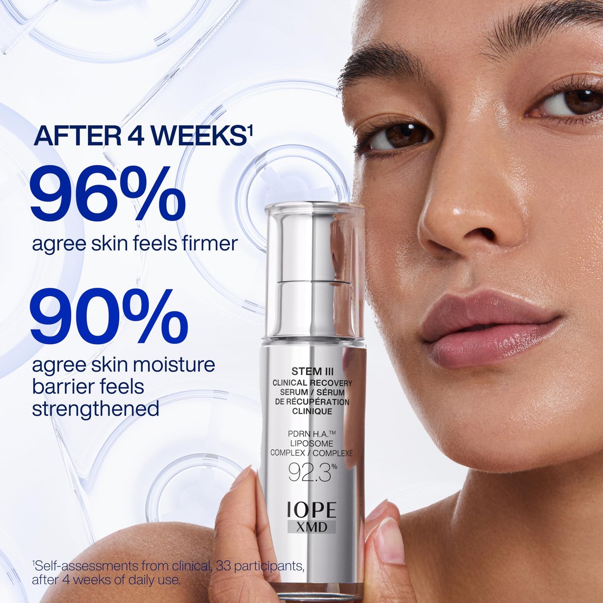 IOPE XMD Stem III Clinical Recovery Serum - Professional PDRN Treatment-Level Results - Visibly Firms, Plumps Volume, and Refines Pores - with Hyaluronic Acid - 1.01 fl. oz. Avelisse