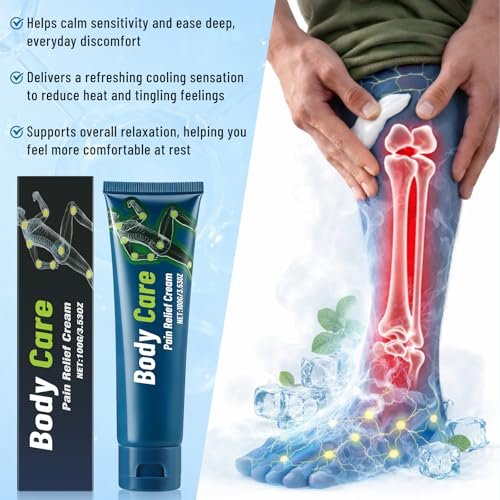 2 Pack Neuropathy Relief Cream with Capsaicin, Mint & Lavender Oil - Cooling & Soothing Formula for Skin Discomfort, Lightweight & Non-Greasy Avelisse