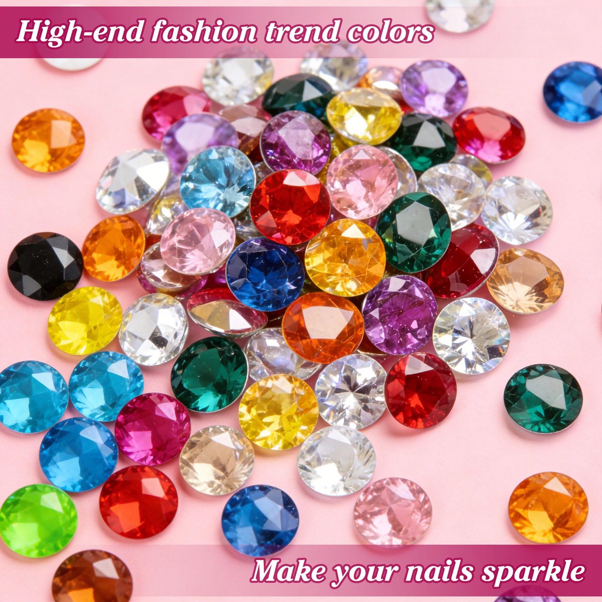 Artdone 32000Pcs Resin Rhinestones 3mm 28 Colors for Bedazzling Glitter Kit DIY, Multicolor Jelly Crystal Diamond with 3Pcs 10ml B7000 Jewelry Glue for Bedazzled Nail Art Supplies Decoration - görsel 5