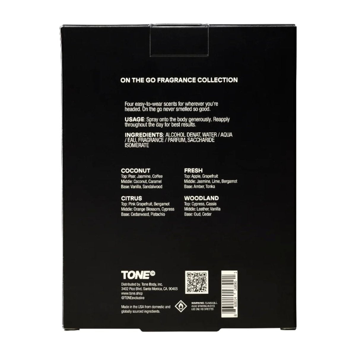 TONE 4 Piece On-The-Go Cologne Sample Pack for Men & Women – Travel Size Premium Scents (Fresh, Citrus, Coconut, Woodland) - görsel 7