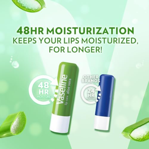Vaseline Lip Therapy Aloe Vera Stick – 48 Hour Hydration, 2 Count - görsel 4