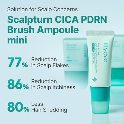 lilyeve SCALPTURN Cica PDRN Scalp Serum with Built-in Brush – Strengthen Hair Roots, Soothe Itchy Scalp, Hydrate Dry Scalp – Korean Hair Care, 1.01 fl oz Avelisse