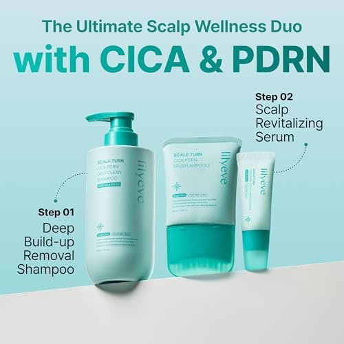 lilyeve SCALPTURN Cica PDRN Scalp Serum with Built-in Brush – Strengthen Hair Roots, Soothe Itchy Scalp, Hydrate Dry Scalp – Korean Hair Care, 1.01 fl oz Avelisse