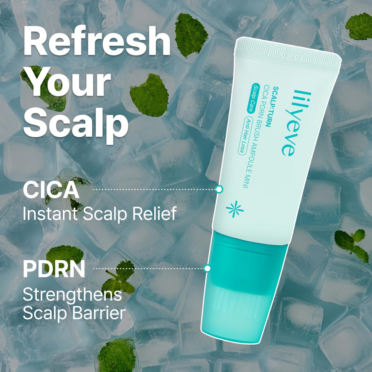 lilyeve SCALPTURN Cica PDRN Scalp Serum with Built-in Brush – Strengthen Hair Roots, Soothe Itchy Scalp, Hydrate Dry Scalp – Korean Hair Care, 1.01 fl oz Avelisse