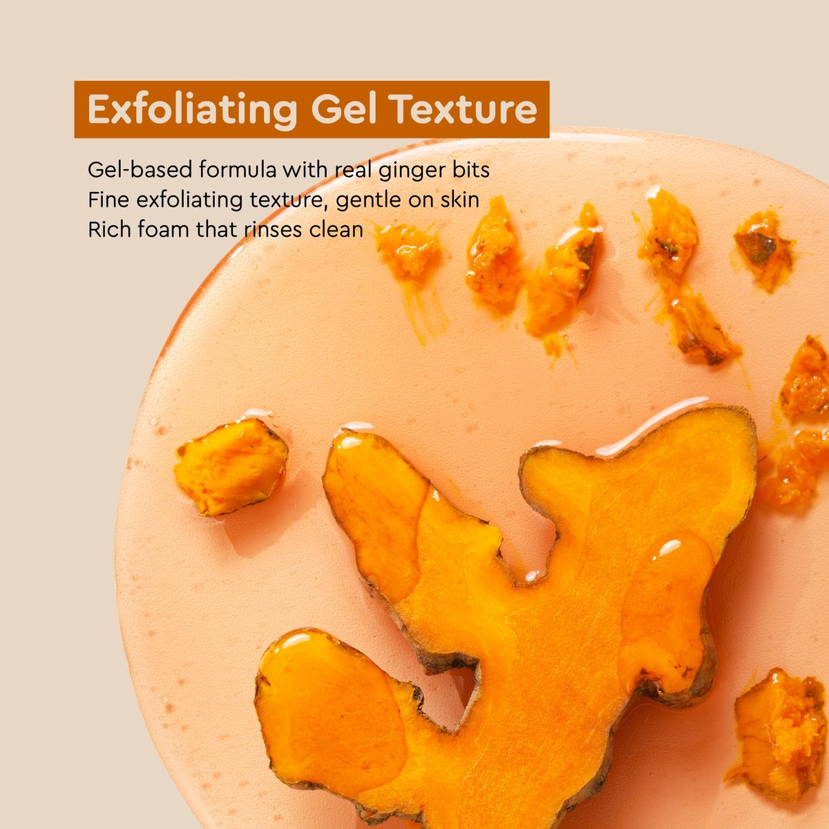 Turmeric Exfoliating Body Wash with Ginger & Centella – Gentle Shower Gel for Sensitive Skin, Moisturizing Deep Cleansing, Paraben & Silicone Free, 17.64 oz Avelisse