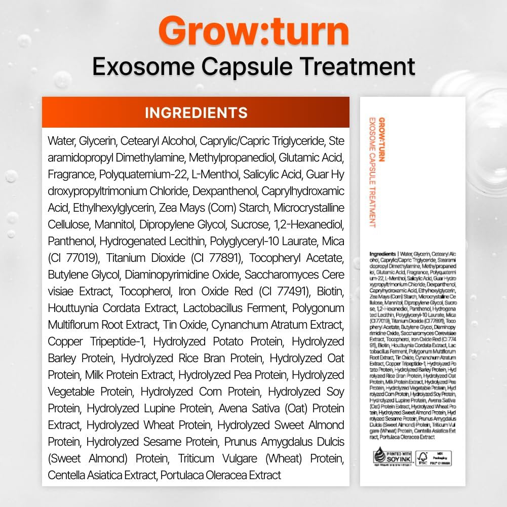 lilyeve GROWTURN Capsule Treatment – Squalane & Exosome Hair Growth Mask for Damaged Hair, Korean Scalp Treatment, Sulfate & Silicone Free, 7.78 fl oz Avelisse