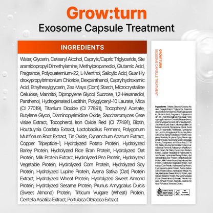 lilyeve GROWTURN Capsule Treatment – Squalane & Exosome Hair Growth Mask for Damaged Hair, Korean Scalp Treatment, Sulfate & Silicone Free, 7.78 fl oz Avelisse