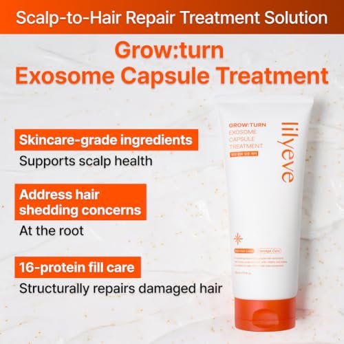 lilyeve GROWTURN Capsule Treatment – Squalane & Exosome Hair Growth Mask for Damaged Hair, Korean Scalp Treatment, Sulfate & Silicone Free, 7.78 fl oz Avelisse
