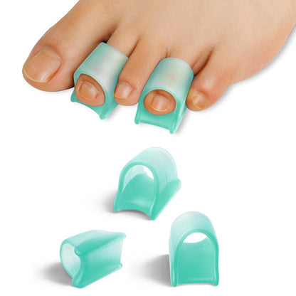 TASZOOS Hammer Toe Straightener Corrector for Women & Men - Gel Hammer Toe Straightener - Toe Splints - Realign Bent, Curled, Crooked, Claw, Hammer Toes - 3 Different Sizes (S/M/L) - 6pcs (Green)