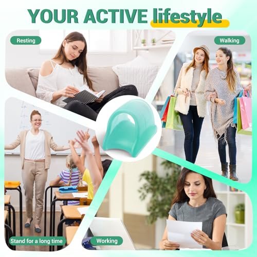 TASZOOS Hammer Toe Straightener Corrector for Women & Men - Gel Hammer Toe Straightener - Toe Splints - Realign Bent, Curled, Crooked, Claw, Hammer Toes - 3 Different Sizes (S/M/L) - 6pcs (Green) - görsel 14