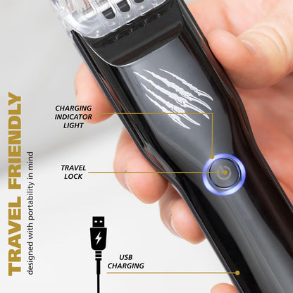 Wahl Manscaper Grizzly Rechargeable Groin & Body Hair Trimmer for Men – Extra Wide Stainless Steel Blade, Waterproof Wet/Dry, 120-Minute Runtime, USB Charging – Black Avelisse