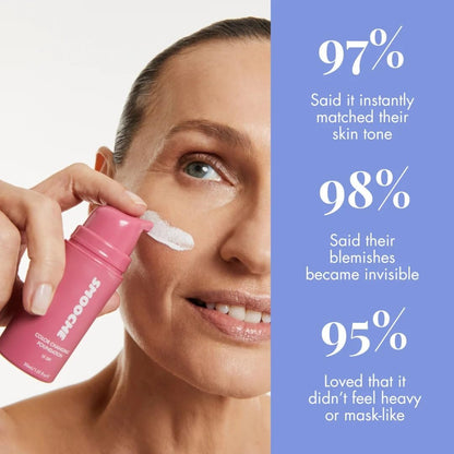 Smooche Color Changing Foundation - Skin Tone Adapting Liquid Foundation for Women, Self Adjusting Natural Finish, Blurs Imperfections & Fine Lines, SPF 15, All Skin Types, 1.01 Fl Oz Avelisse
