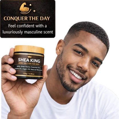 VITALSKINOIL Body Butter for Men - Cologne Scented with Shea Butter and Coconut Oil, 4.36oz Moisturizing Cream Avelisse