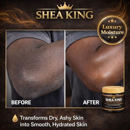 VITALSKINOIL Body Butter for Men - Cologne Scented with Shea Butter and Coconut Oil, 4.36oz Moisturizing Cream Avelisse